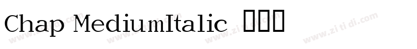 Chap MediumItalic字体转换 Chap MediumItalic字体转换